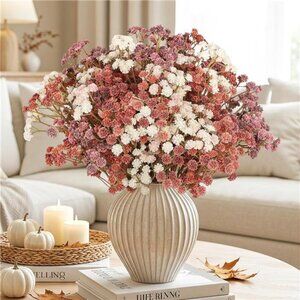Baby Breath Flowers Fall Flowers Artificial Bulk,10Pcs FallDecor Fake Gypsophila